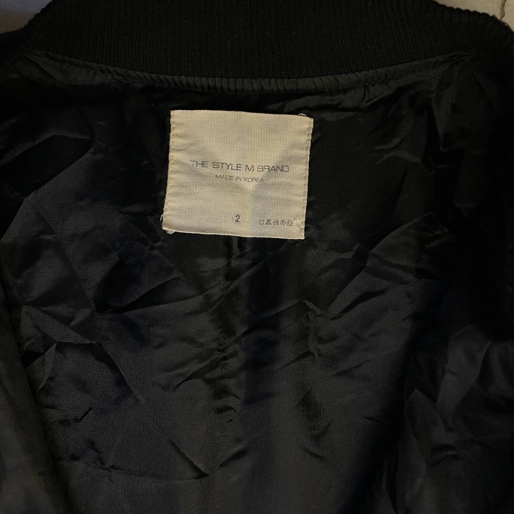 UNISEX Drop Shoulder Dual Pocket Black Overcoat - Picture 9 of 11